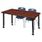 Regency Tables > Height Adjustable > Rectangular Mobile Table & Chair Sets, 48 W, 30 L, 23-34 H, Cherry MT4830CHAPCBK45NV - alternate 1